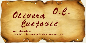 Olivera Cvejović vizit kartica